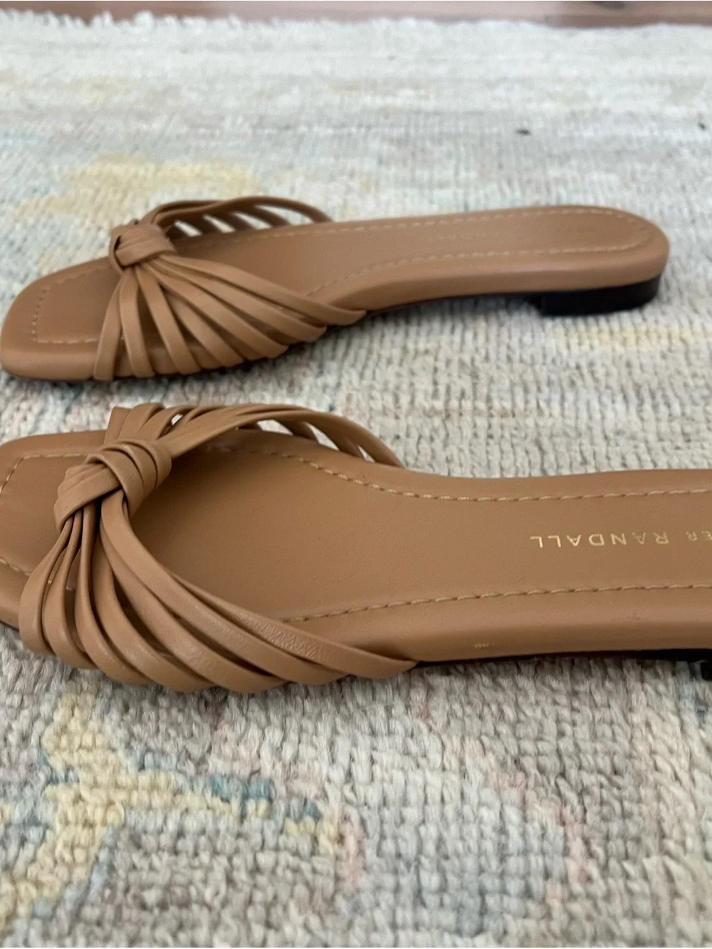 Loeffler Randall Izzie Dune Knotted Slide Sandals